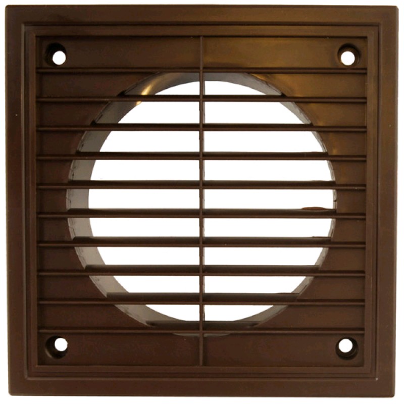 Elex 100mm Fixed Grill Brown